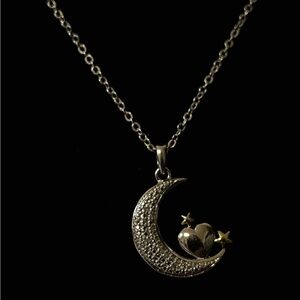 925 sterling Granddaughter I  love you to The Moon & Back pendant necklace